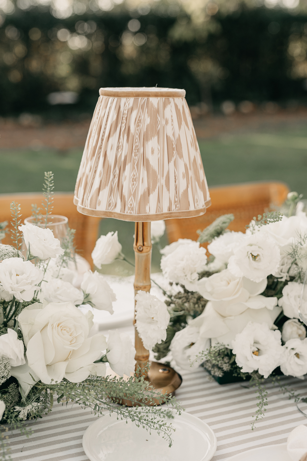 Neutral Styling Long Banquet Table at Masseria San Michele Wedding
