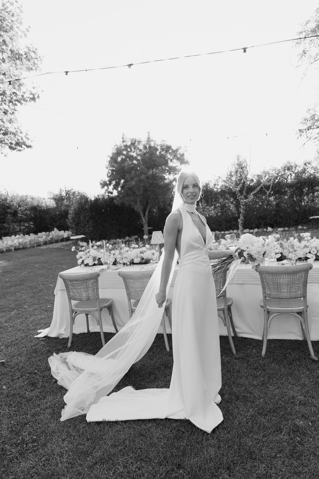 Eva Lendel Rouge Dress at Masseria San Michele Wedding 