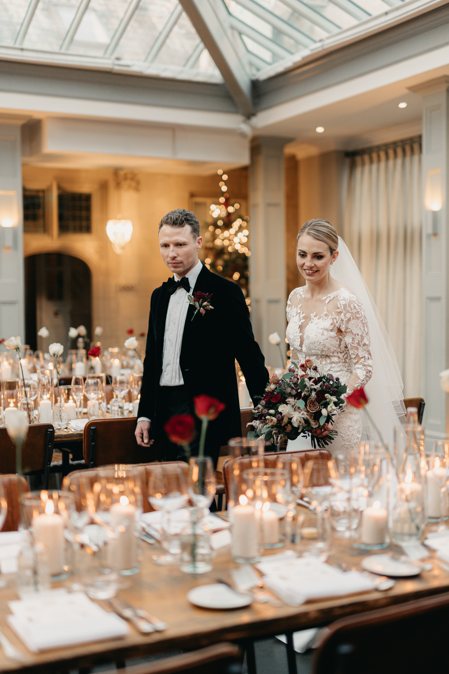 Hampton Manor Wedding, Warwickshire wedding photographer, Black tie wedding, Christmas wedding inspiration, 