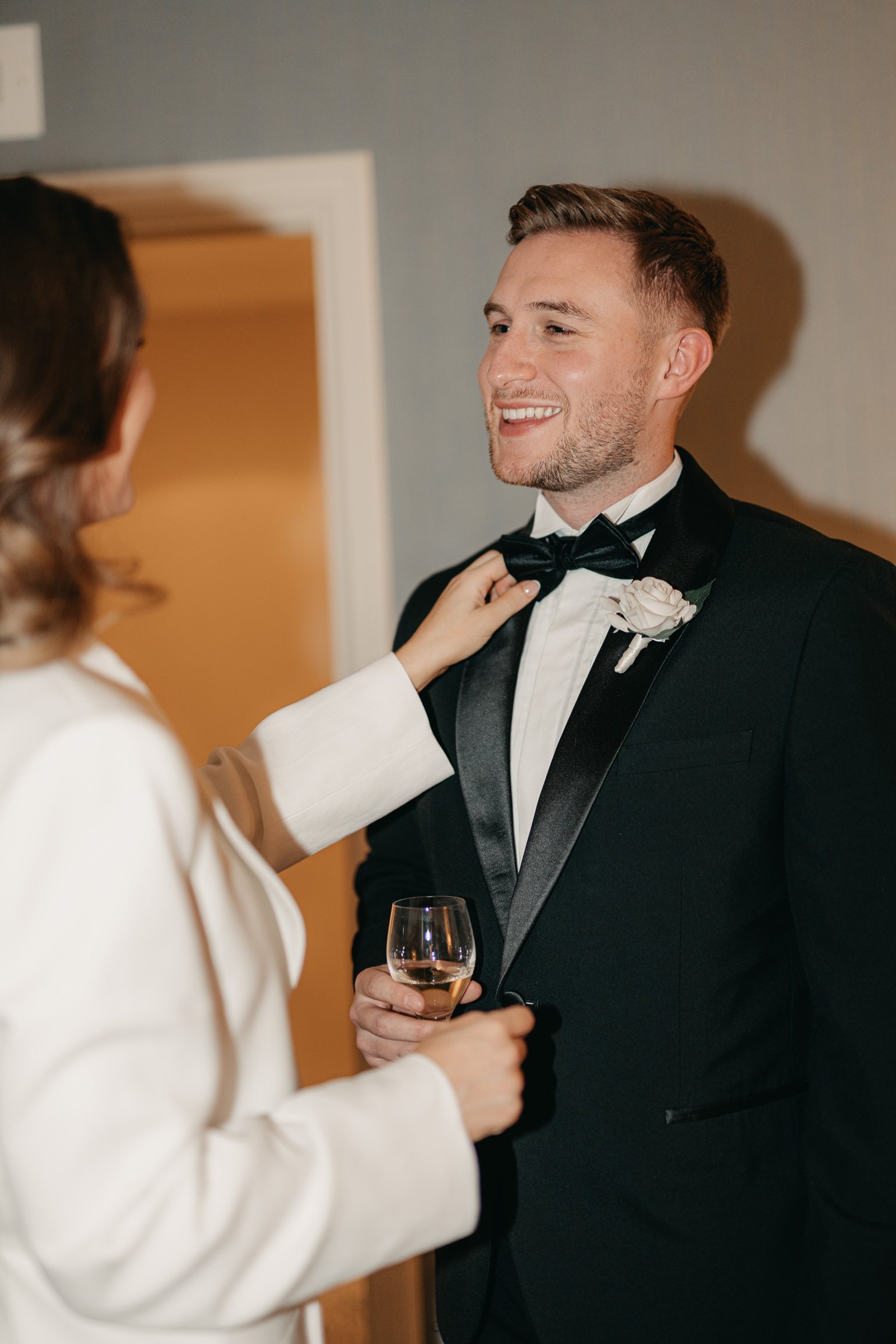 wedding photos at Landmark London hotel, london wedding photographer, editorial black tie elopement