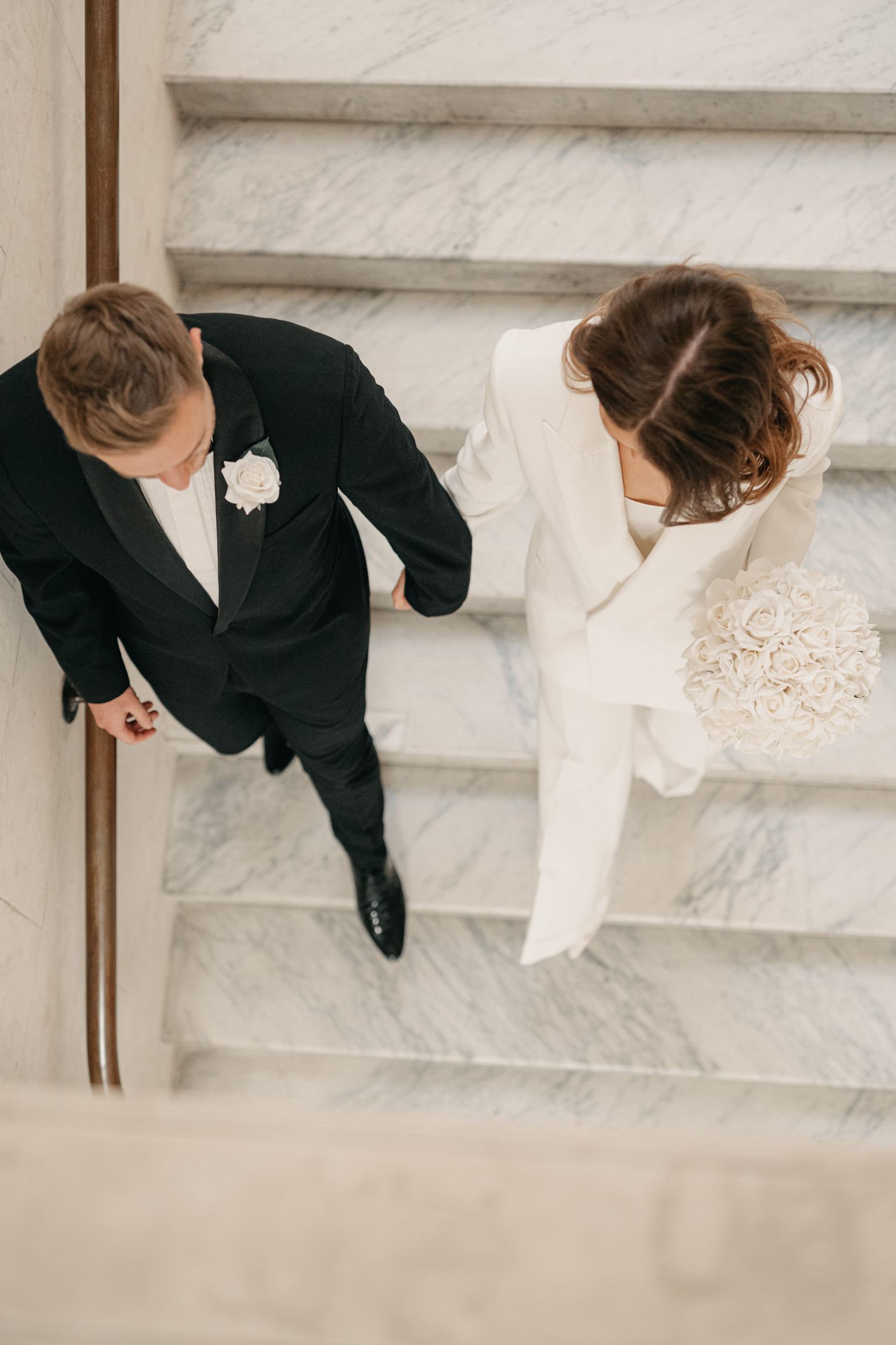 Marylebone Town hall wedding ceremony, with Victoria Beckham bridal suit. london wedding photographer, black-tie editorial London Wedding 