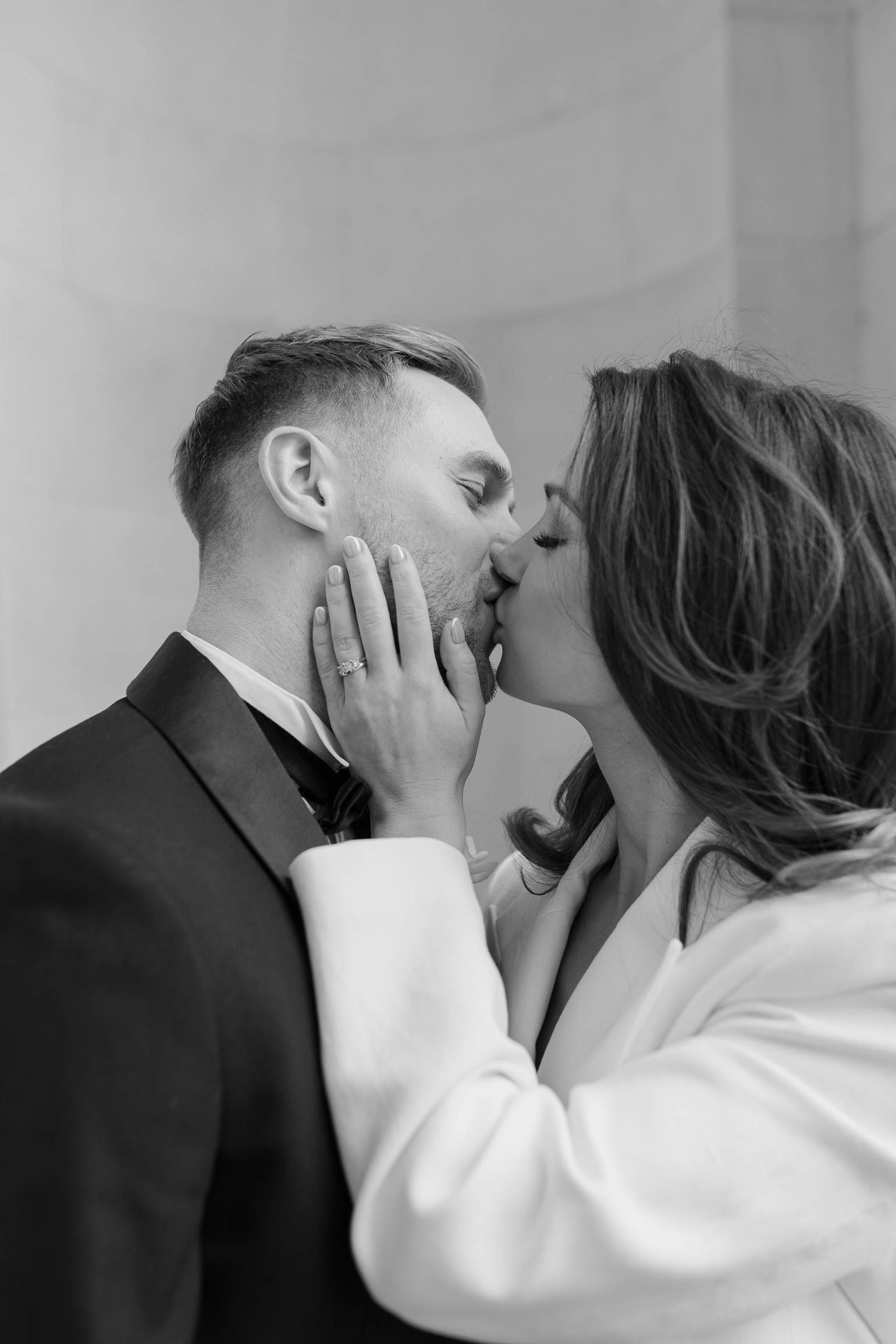 Marylebone Town hall wedding ceremony, with Victoria Beckham bridal suit. london wedding photographer, black-tie editorial London Wedding 