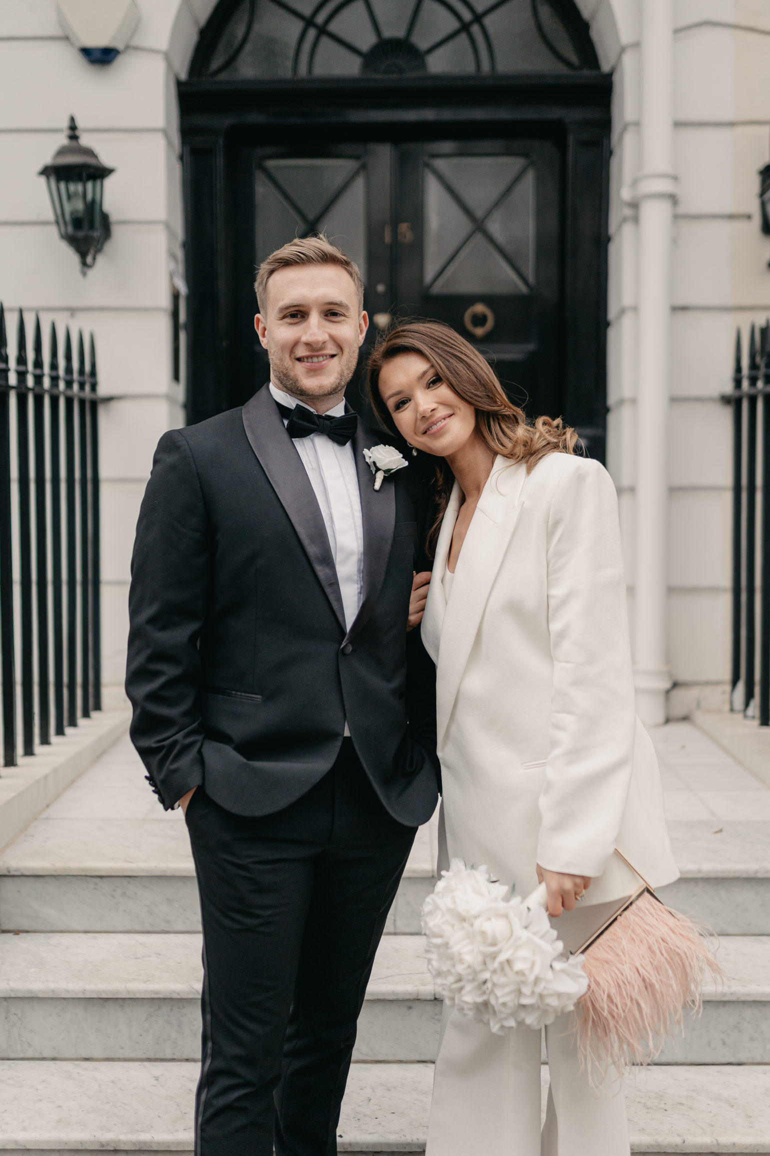 black-tie editoral wedding photos at Marylebone Town Hall. London wedding photographer, London elopement photographer