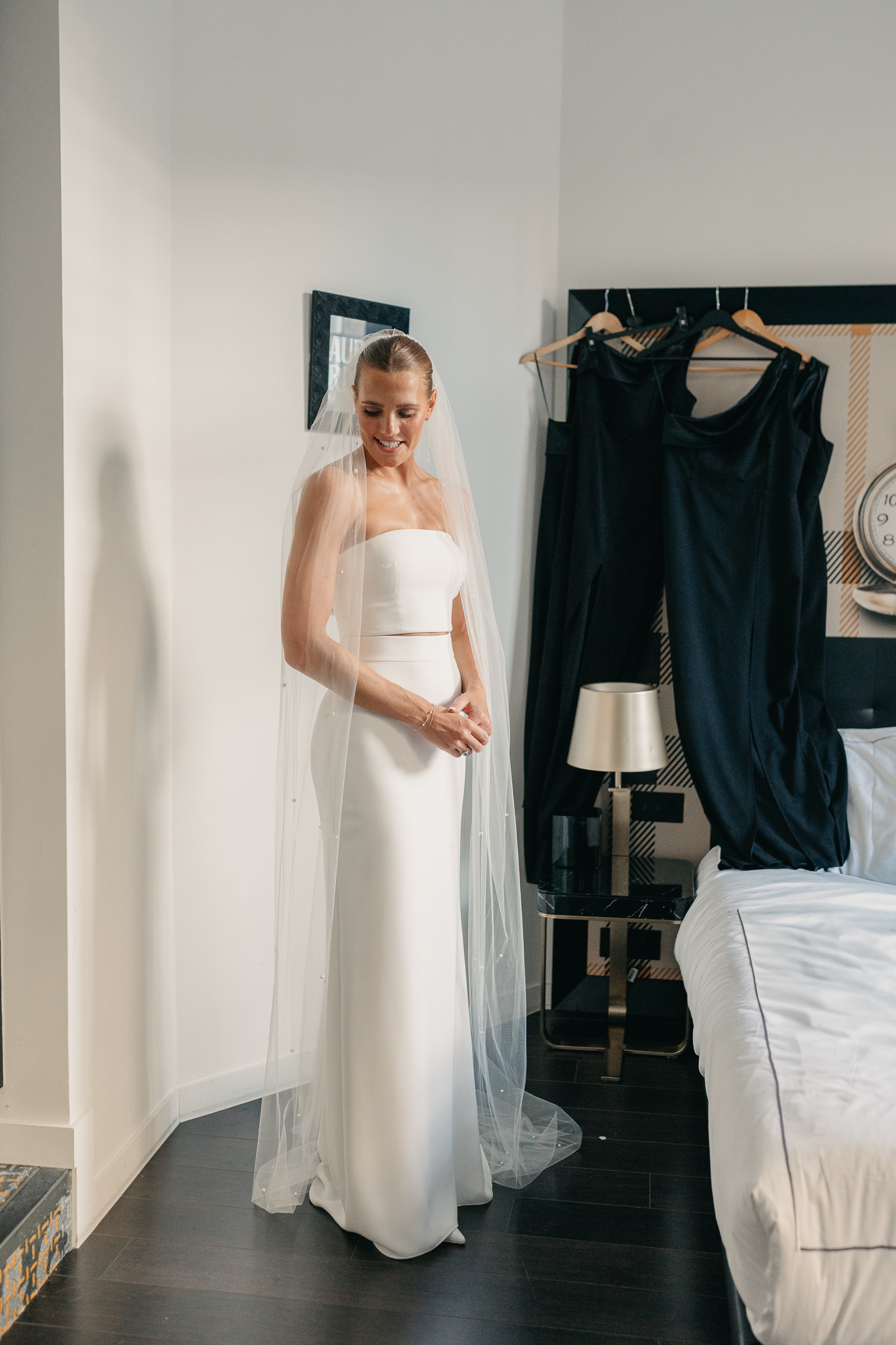  black tie london wedding, Holmes hotel, london elopement, two piece wedding dress