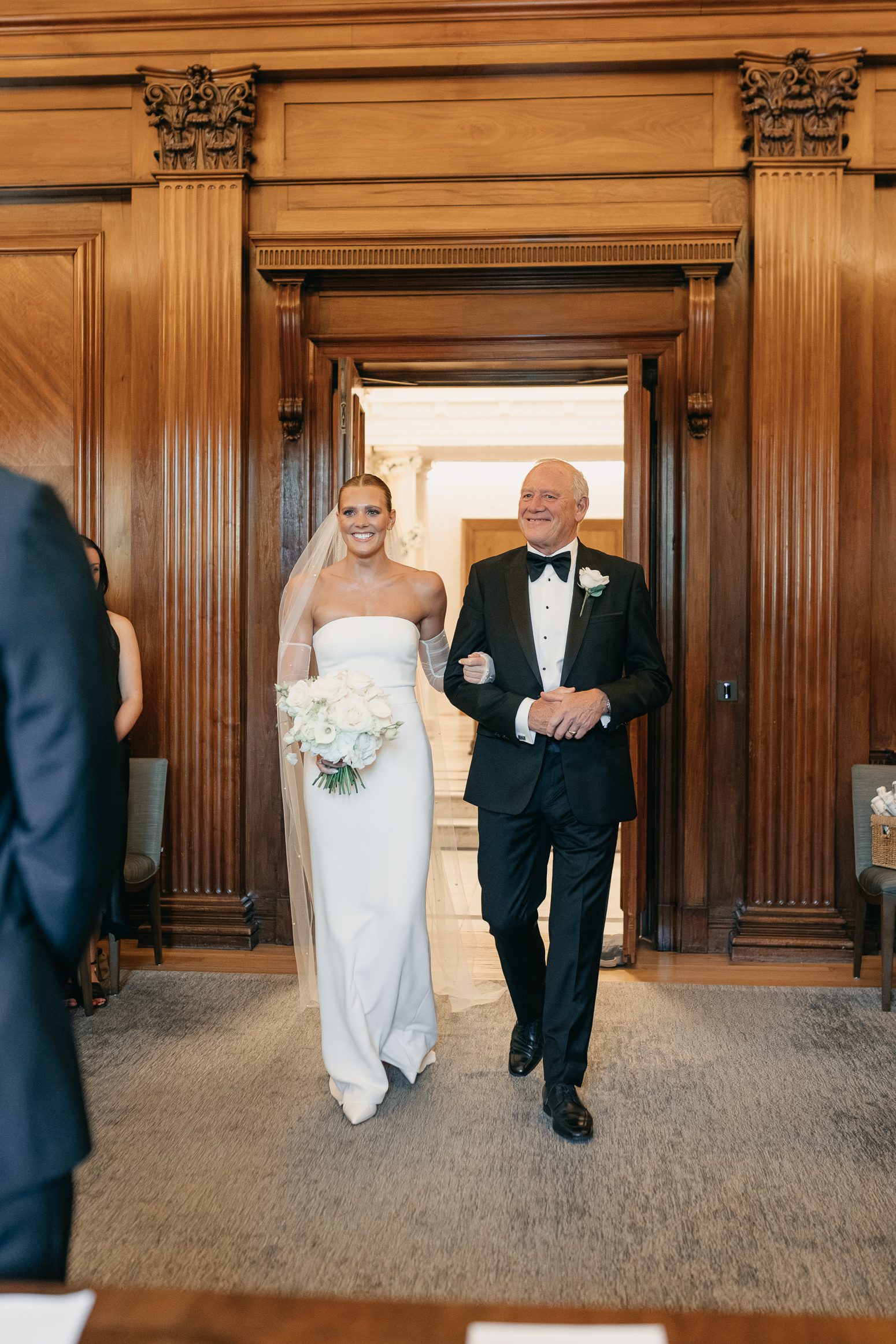 westminster room at marylebone town hall, london elopement, london micro wedding, two piece wedding dress, london black tie wedding